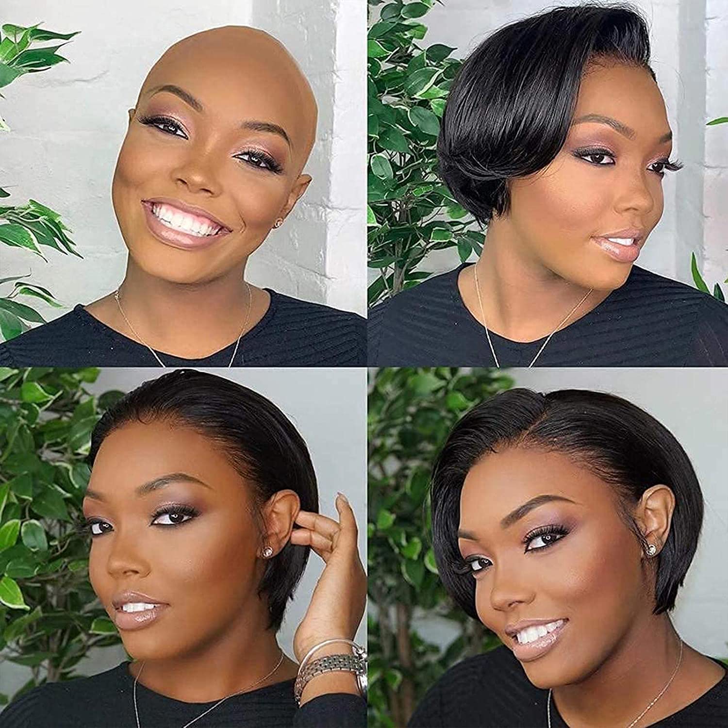 Usexy Hair Pixie Cut Lace Front Wig cap construction with ultra-thin lace and straps