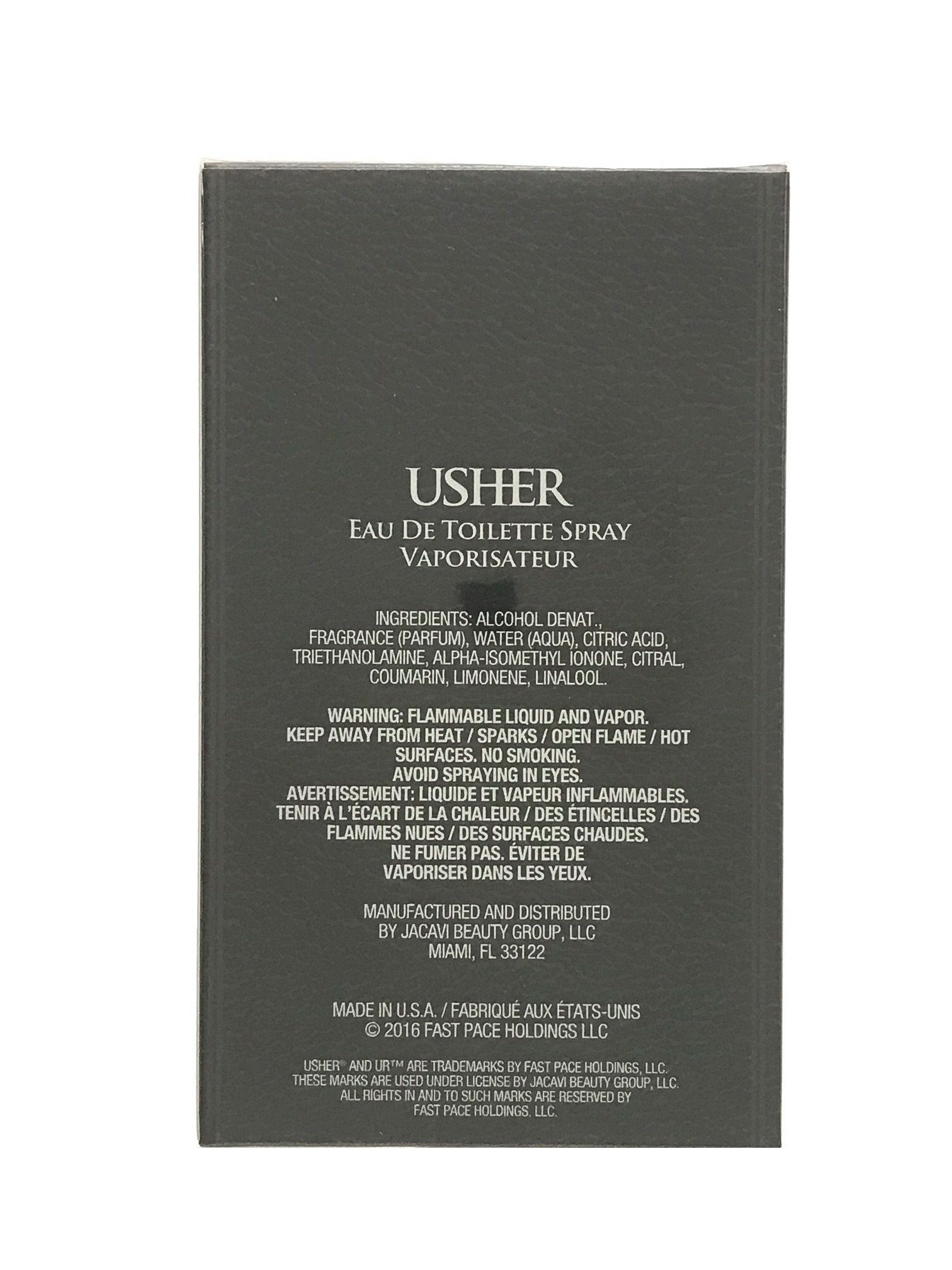 Usher fragrance spray highlights a modern masculine design ideal for daily use.