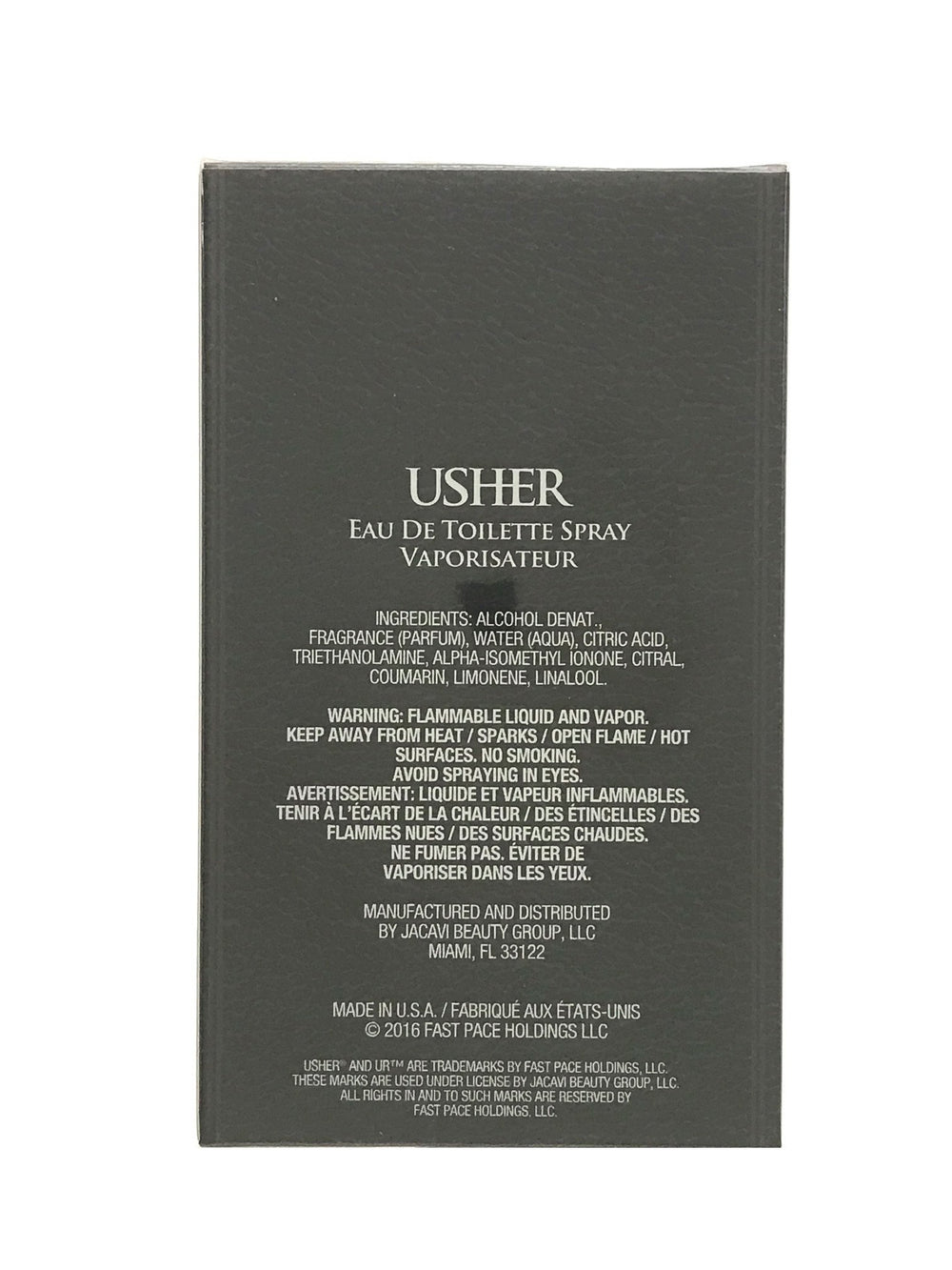 Usher fragrance spray highlights a modern masculine design ideal for daily use.