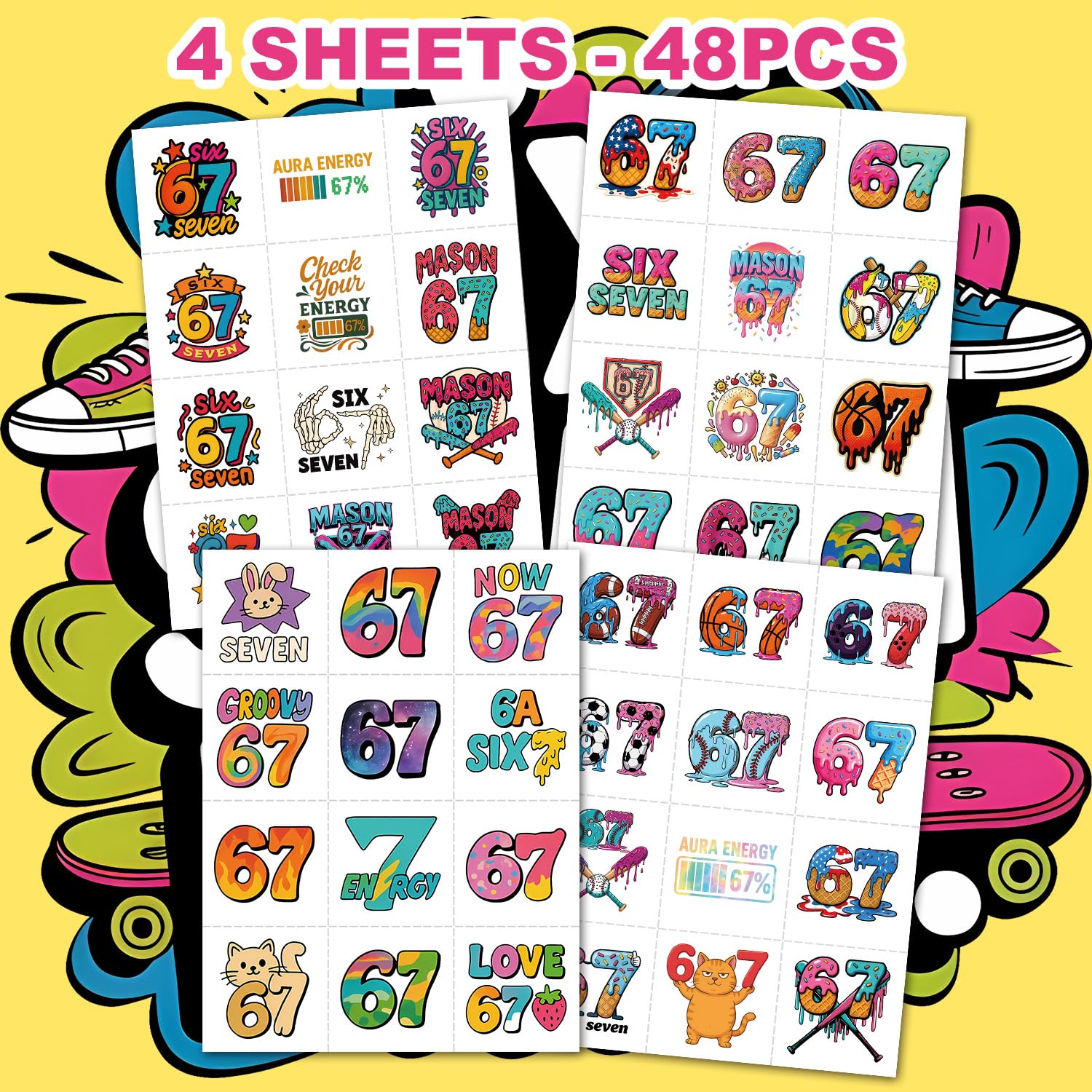 USHJNV 67 tattoo floral design brightens notebooks and devices