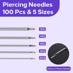 Usiriy 316L hollow-tip needles for smoother piercing experiences