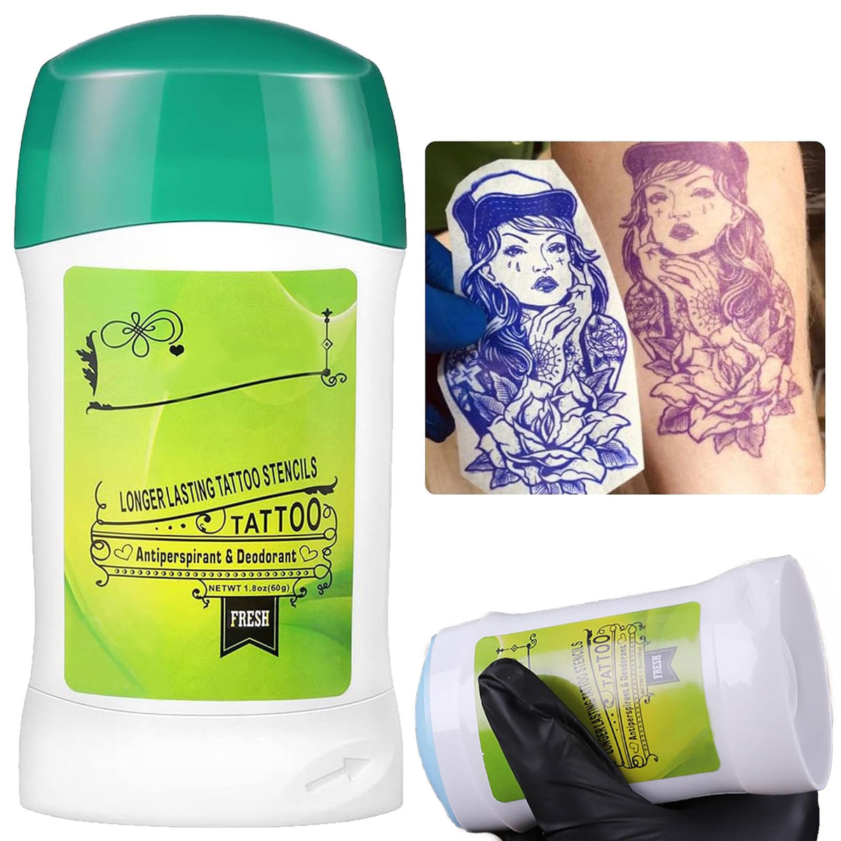Usiriy gel de transferencia para plantillas, transferencia precisa para tatuajes temporales.