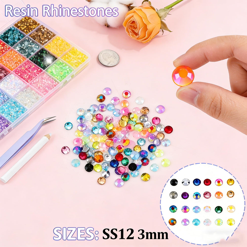 USLVL gemas resina 3mm para calzado, destellos duraderos