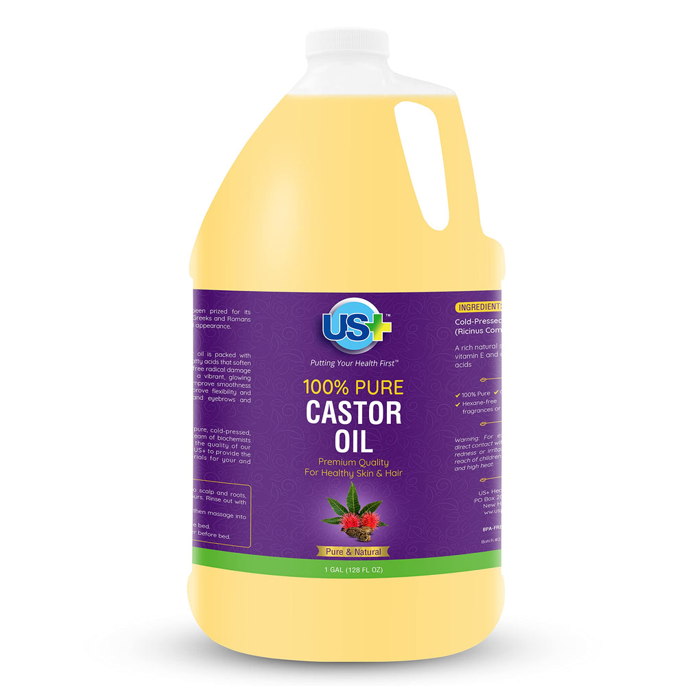 US+ castor oil bottle 1 gallon for hair and skin care