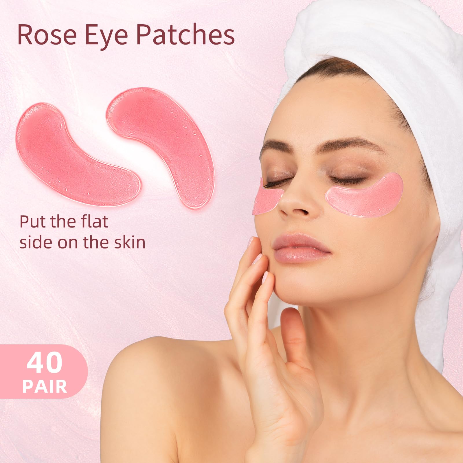 USTELIR parches oculares rosas: empaque individual para higiene y frescura