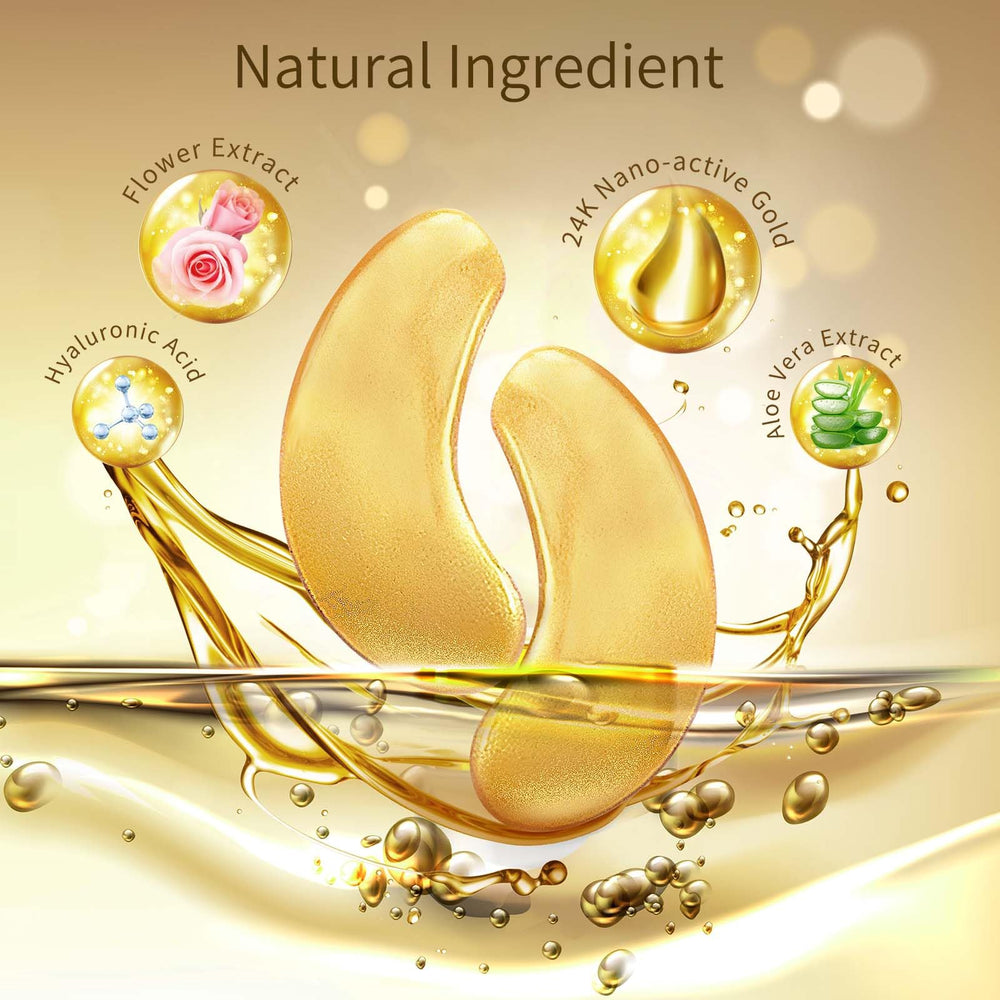 USTELIR parches de ojos con aloe vera para hidratación suave.