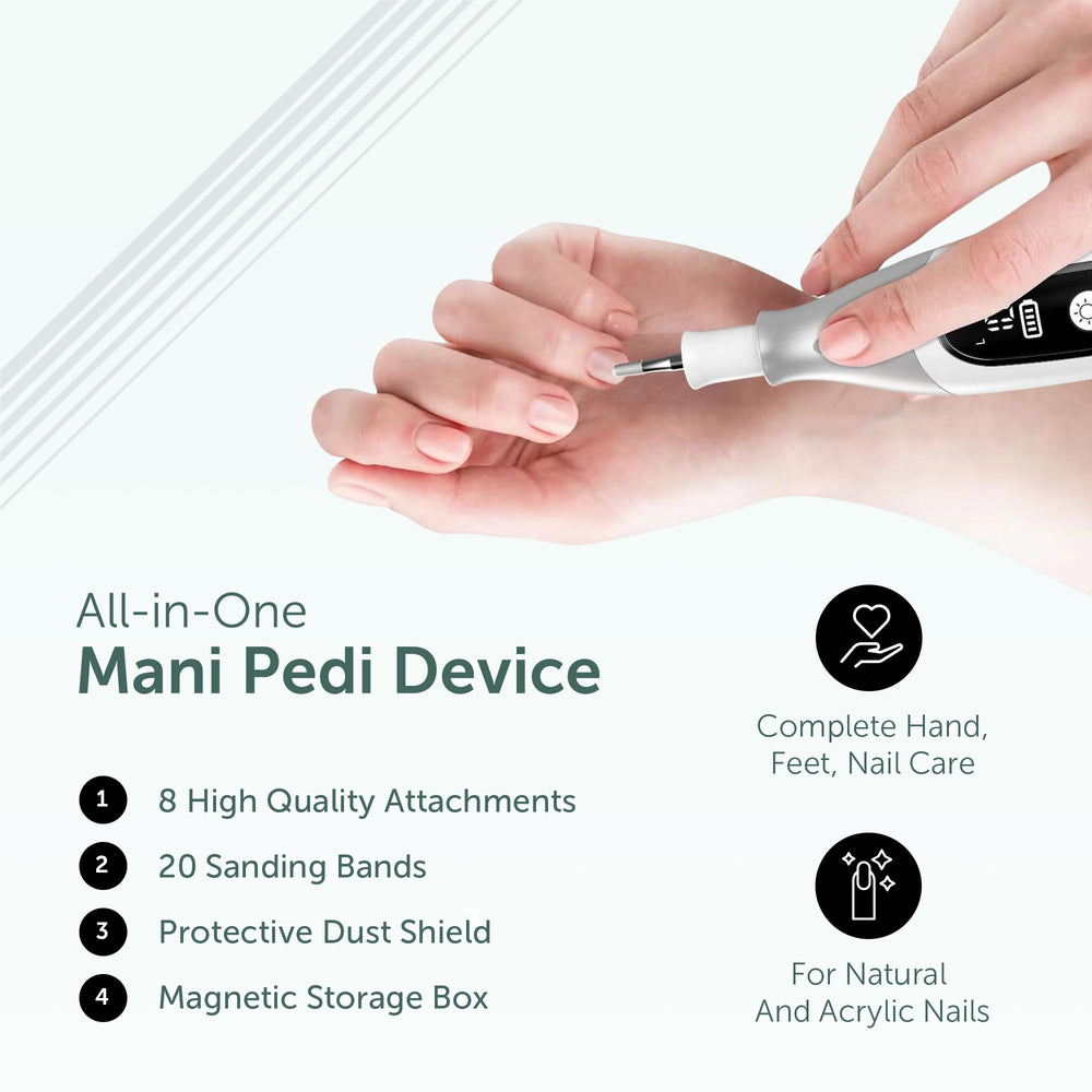 UTILYZE PediLux Pro magnetic storage keeps attachments organized and ready.