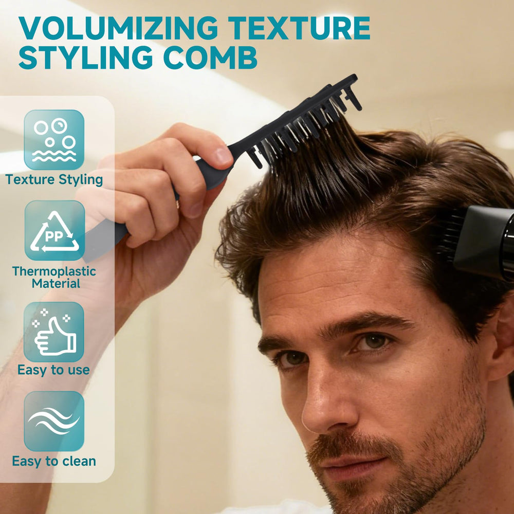 Utmiga Texture Comb glides through hair with minimal pull for comfortable styling.