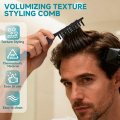Utmiga Texture Comb glides through hair with minimal pull for comfortable styling.