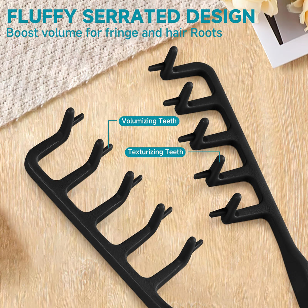 Utmiga Texture Comb used on bangs for fluffy texture and easy styling.