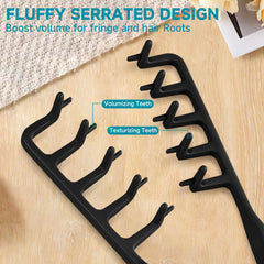 Utmiga Texture Comb used on bangs for fluffy texture and easy styling.