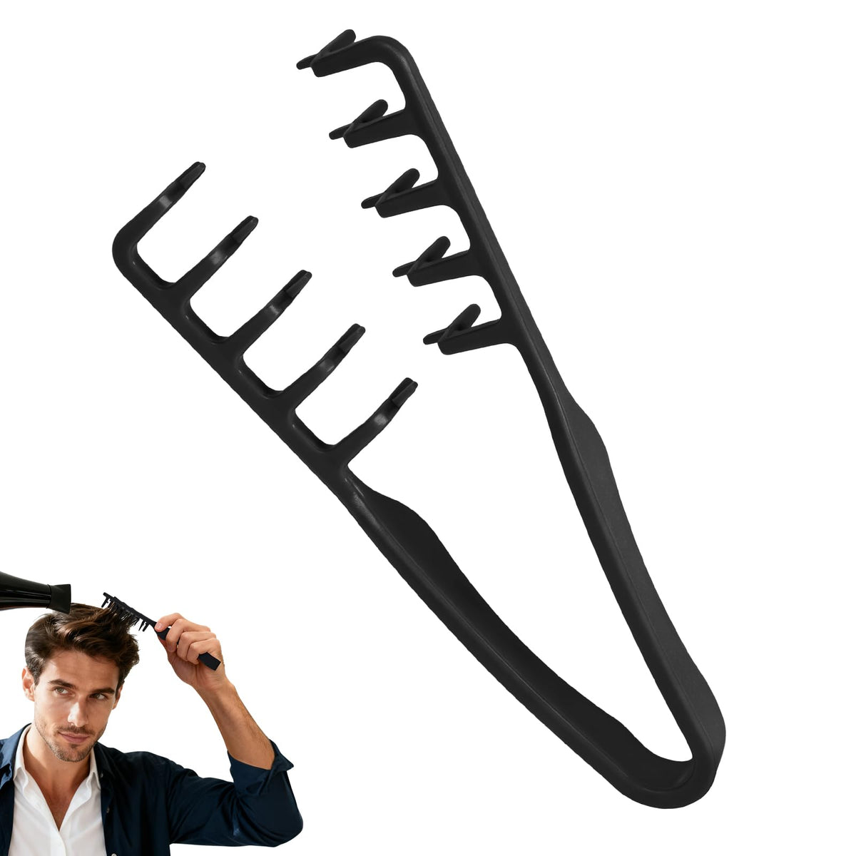 Utmiga Texture Comb volume at roots for fuller, textured look.