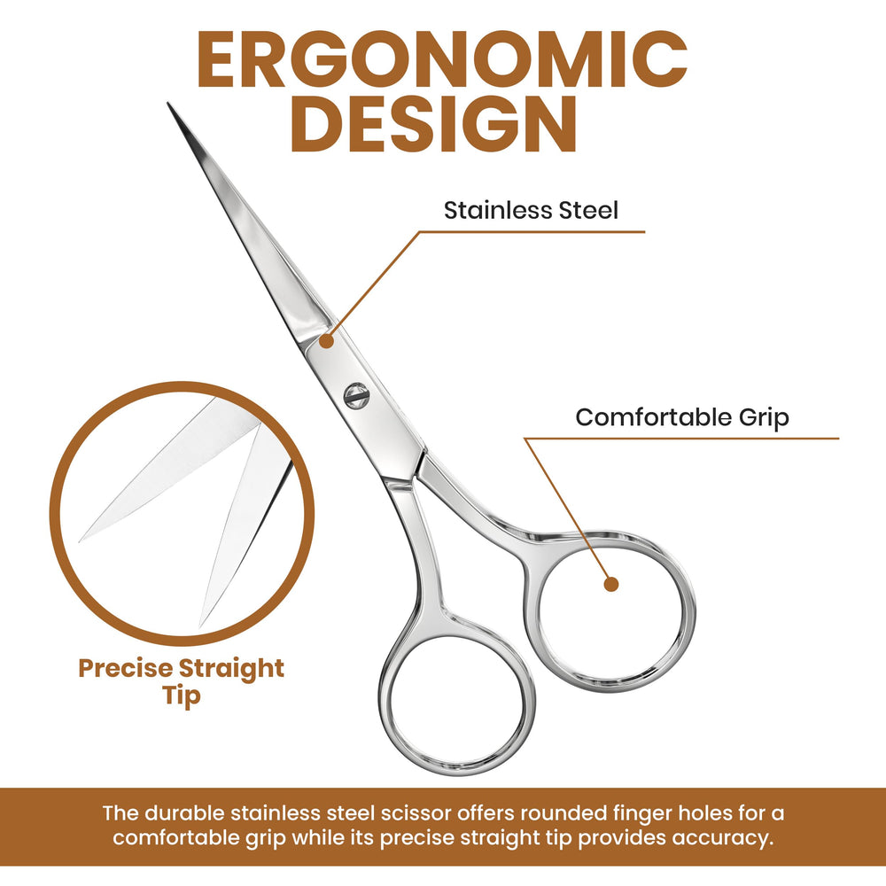 Utopia Care small beard and moustache scissors for detailing facial hair.
