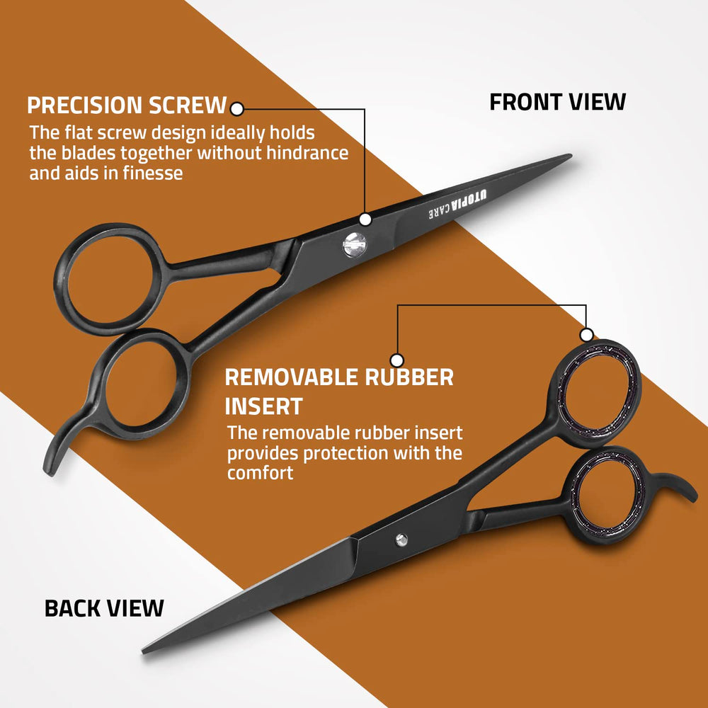 Utopia Care scissors balance and grip close-up for steady control.