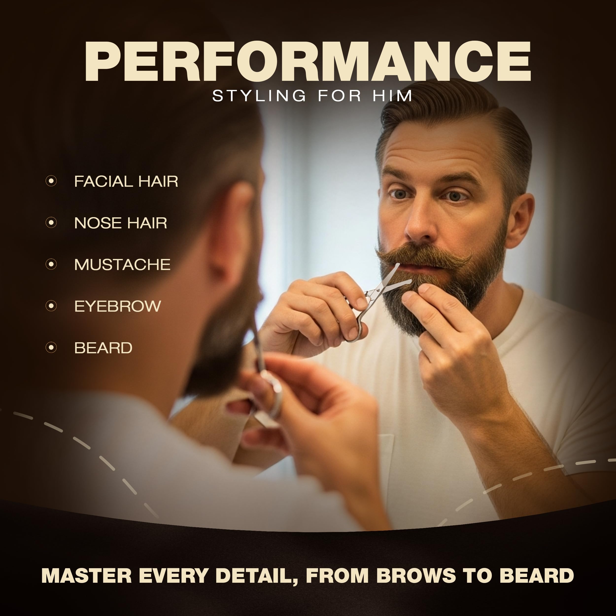 Utopia Care multipurpose scissors suitable for beard, mustache, and eyebrows grooming