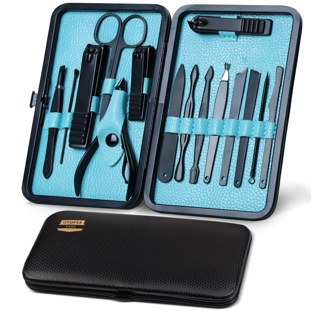 Utopia Care nail clippers kit offers precise grooming on the go with a compact, travel-ready case.