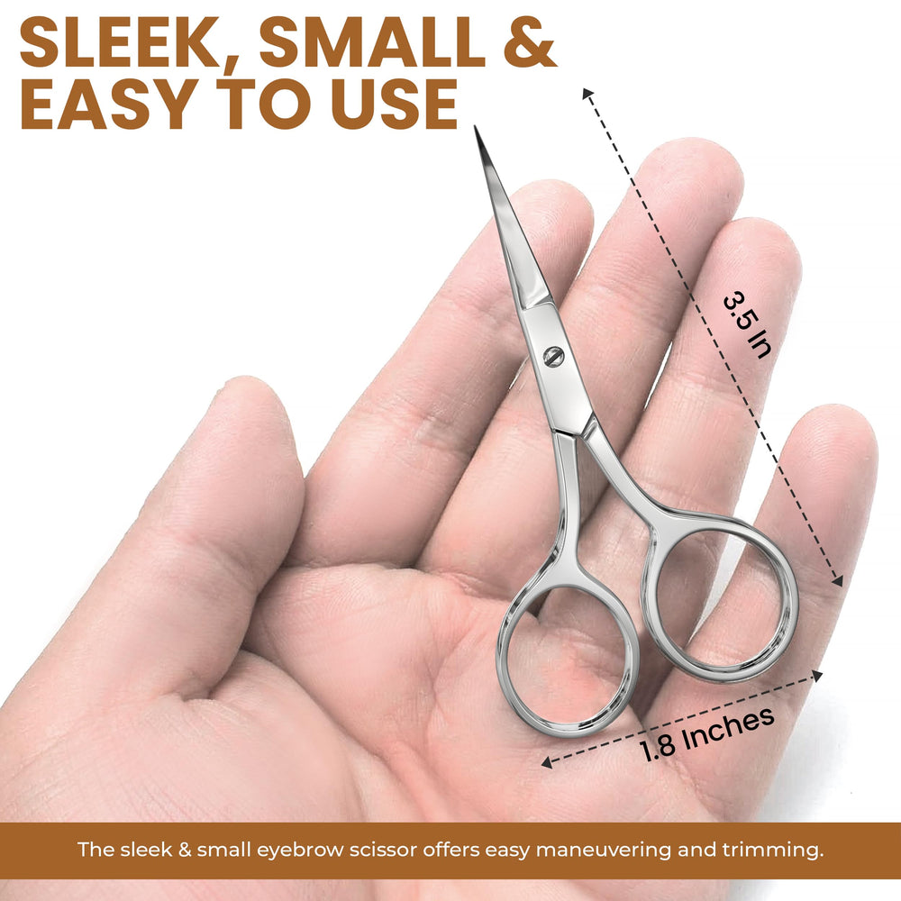 Utopia Care nose hair scissors in stainless steel for gentle, precise trimming.