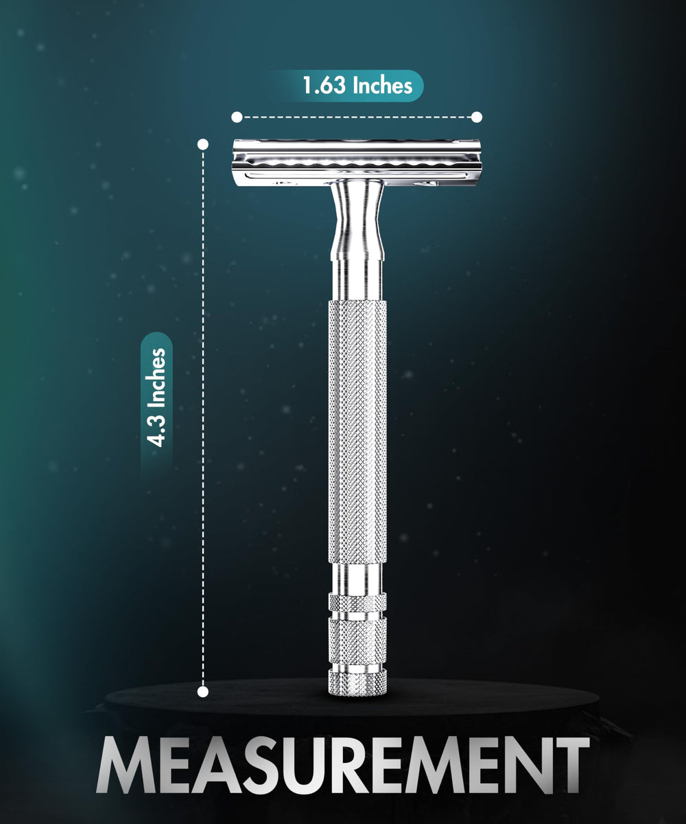 Utopia Care stainless steel razor body for durable, corrosion-resistant use.