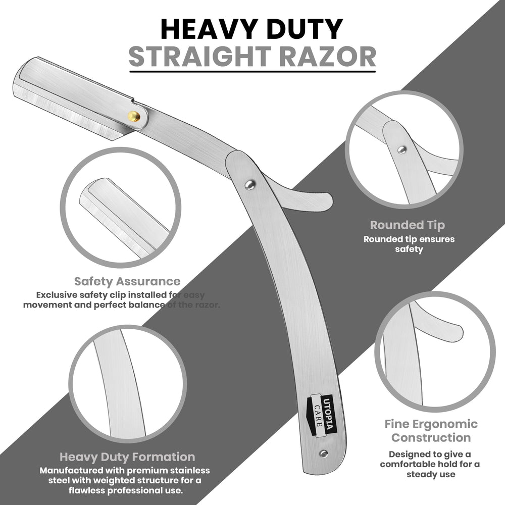 Matte-finish stainless steel razor detail highlighting durability and balance.