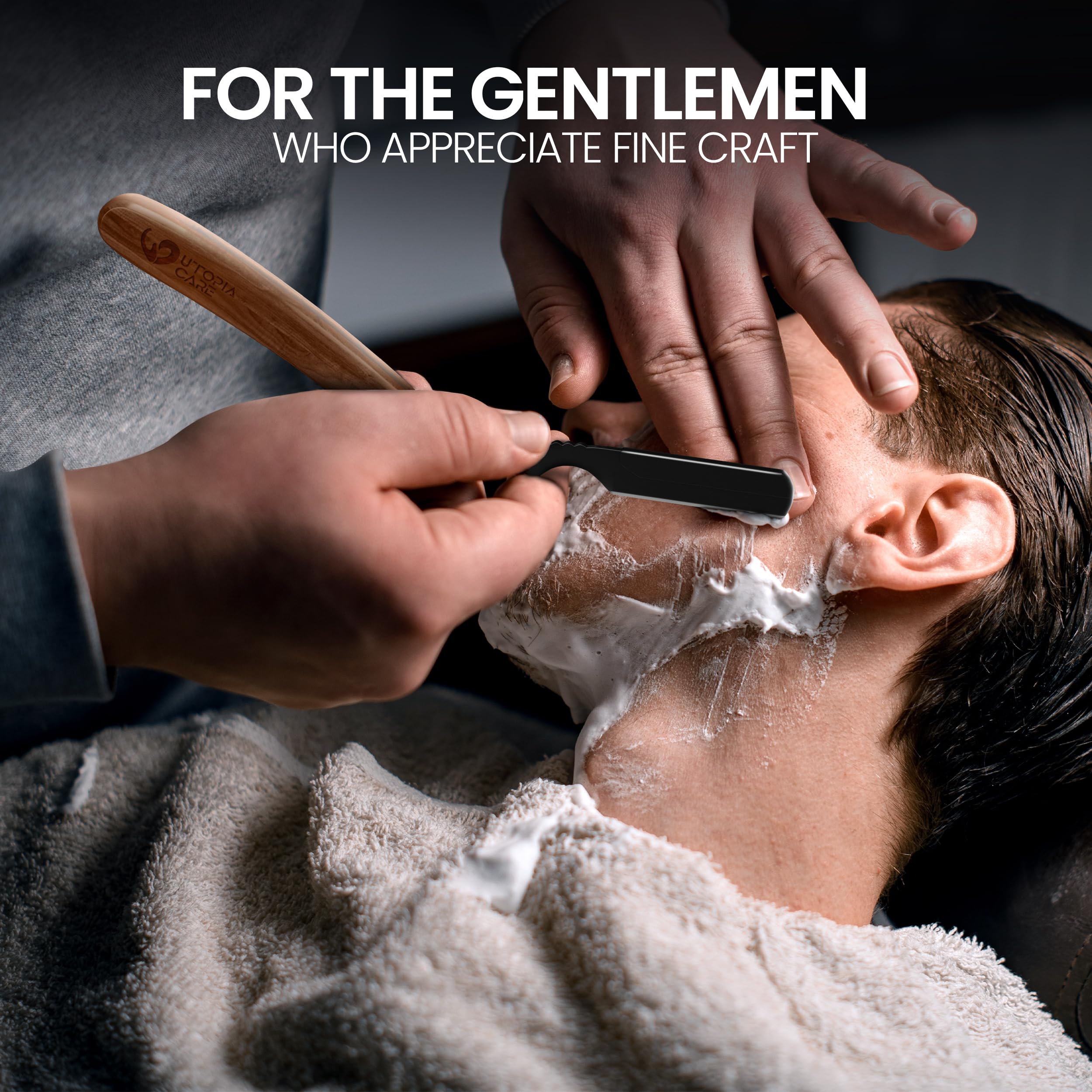 Professional-grade straight razor suitable for barbers and home use