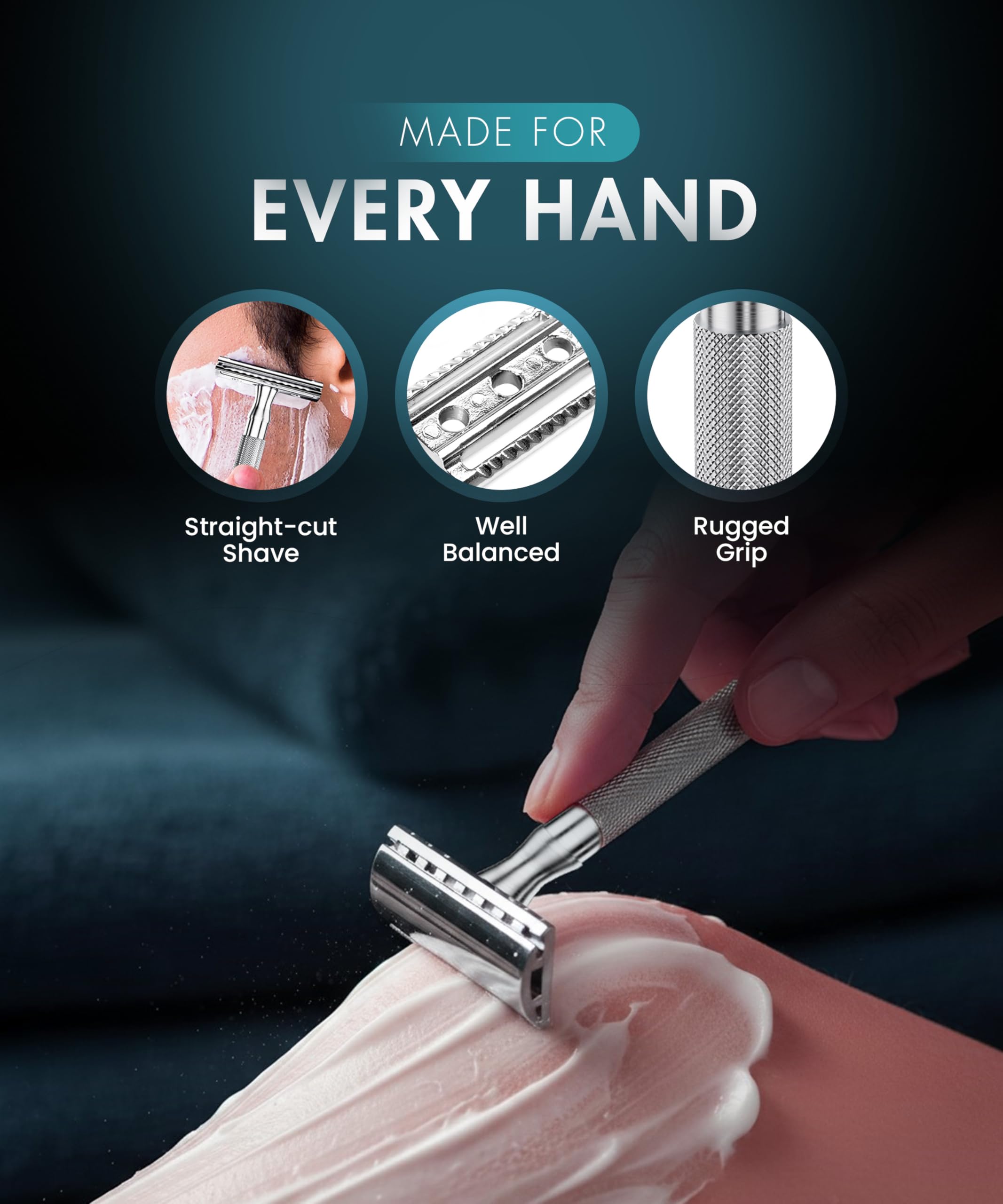 Utopia Care travel-friendly razor case for on-the-go grooming.