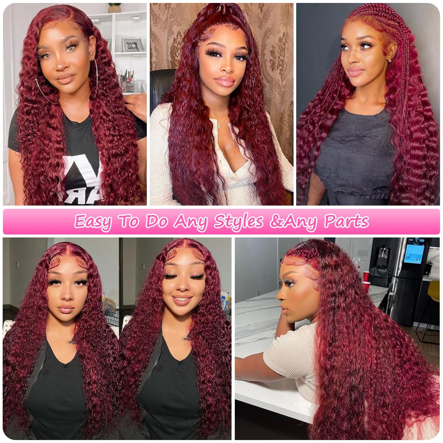 UTracycoy gift-ready packaging presents a stylish burgundy wig.
