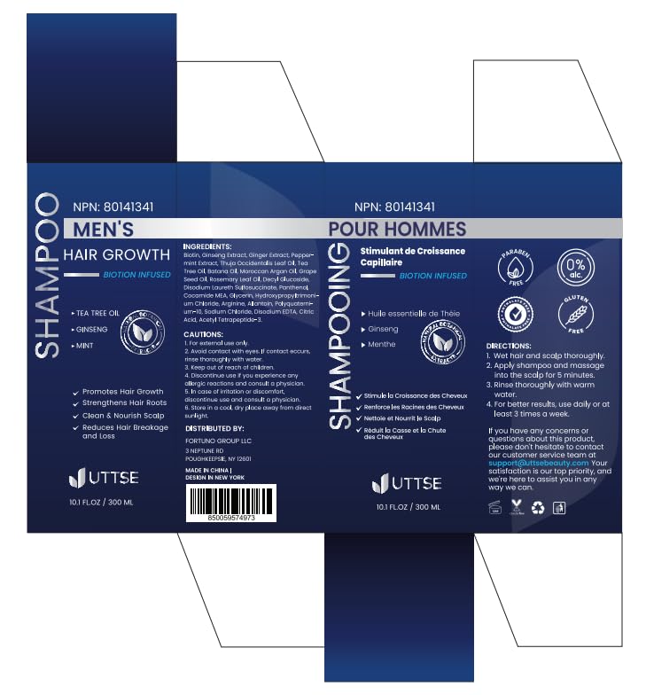Etiqueta y envase de Uttse Biotion, ingredientes naturales