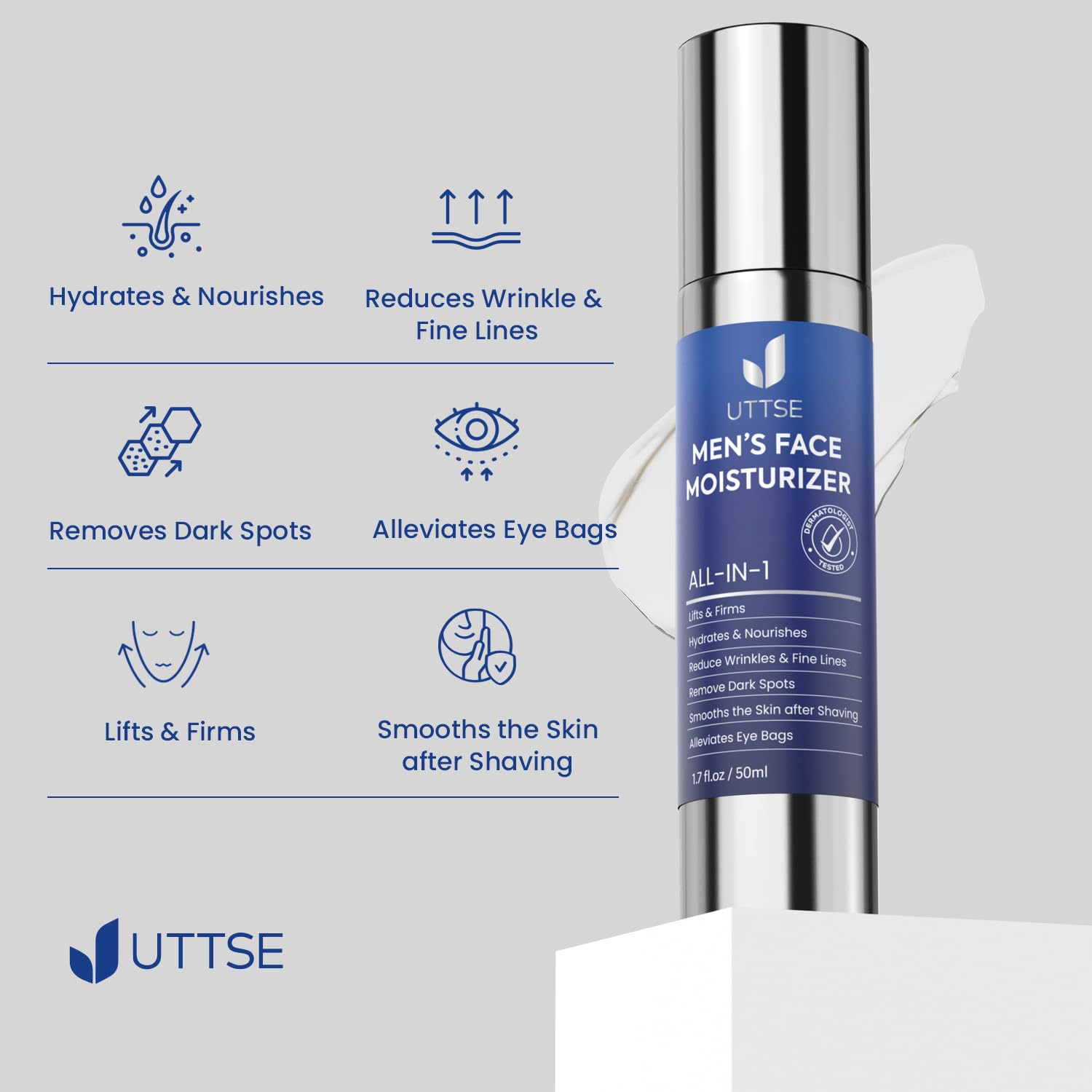 Uttse eye-area brightening action to reduce puffiness and dark circles