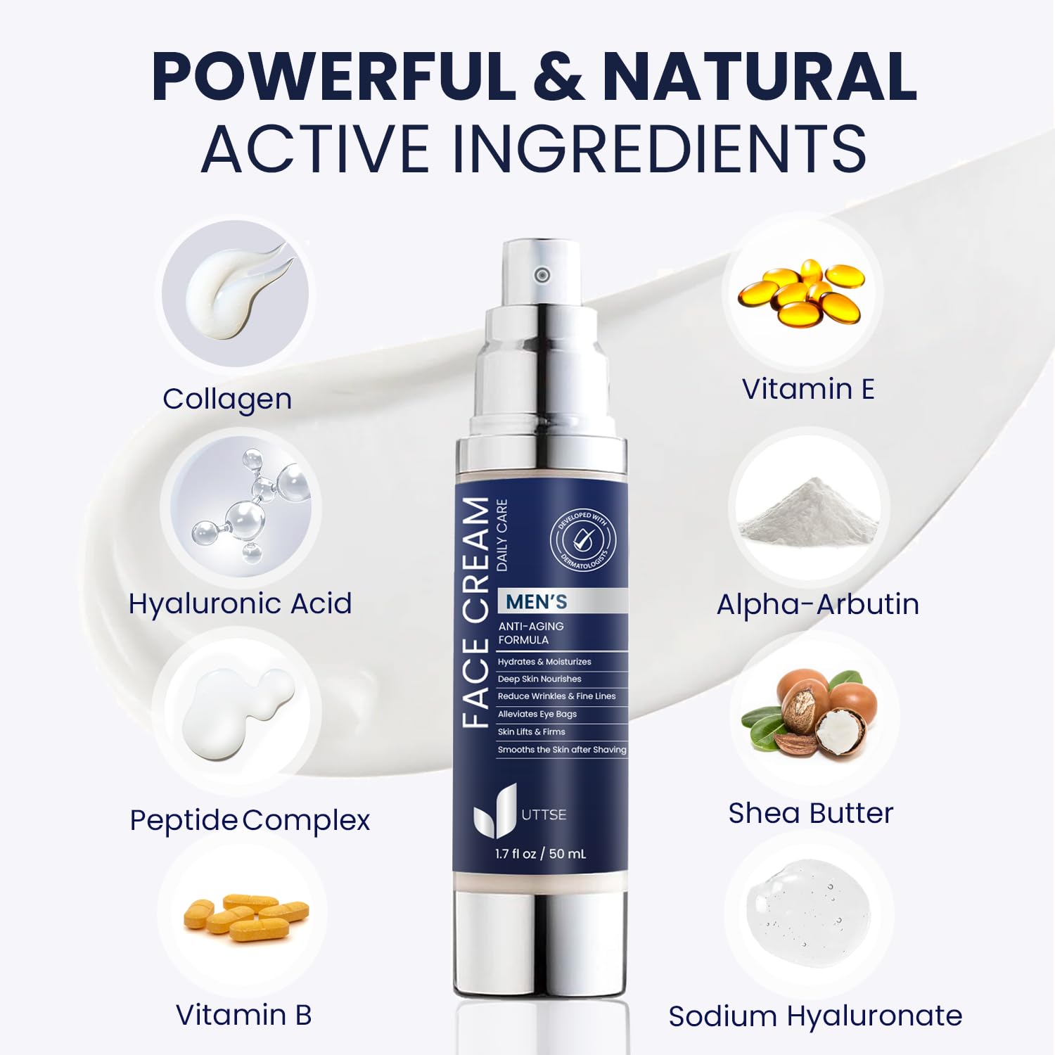 Uttse hyaluronic acid formulation delivering deep, lasting moisture