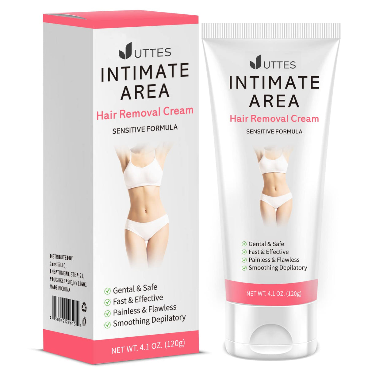 Uttse Intimate Hair Removal Cream underarms for smooth skin and everyday confidence