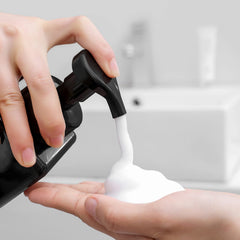 UUJOLY foaming soap dispenser bottle cap view showing secure closure.