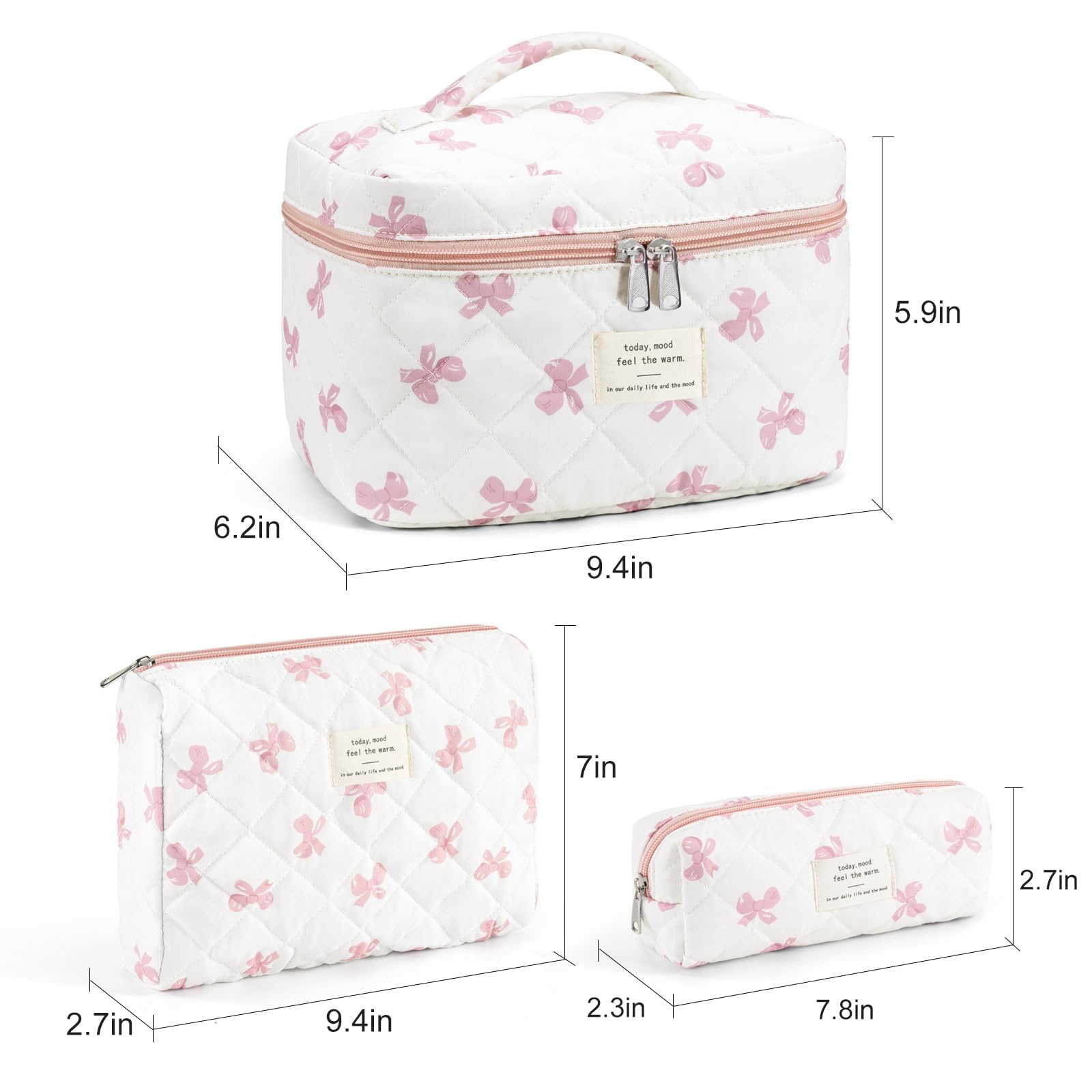 UUYUUY cotton makeup bag with durable stitching for lasting use.