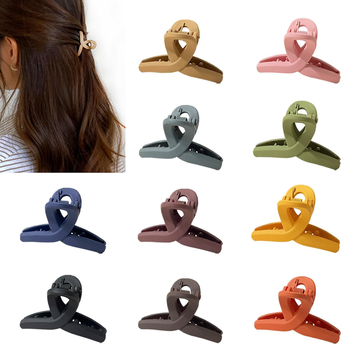 UVANKAUP diez clips mini para cabello, colores vibrantes para peinados rápidos y seguros.