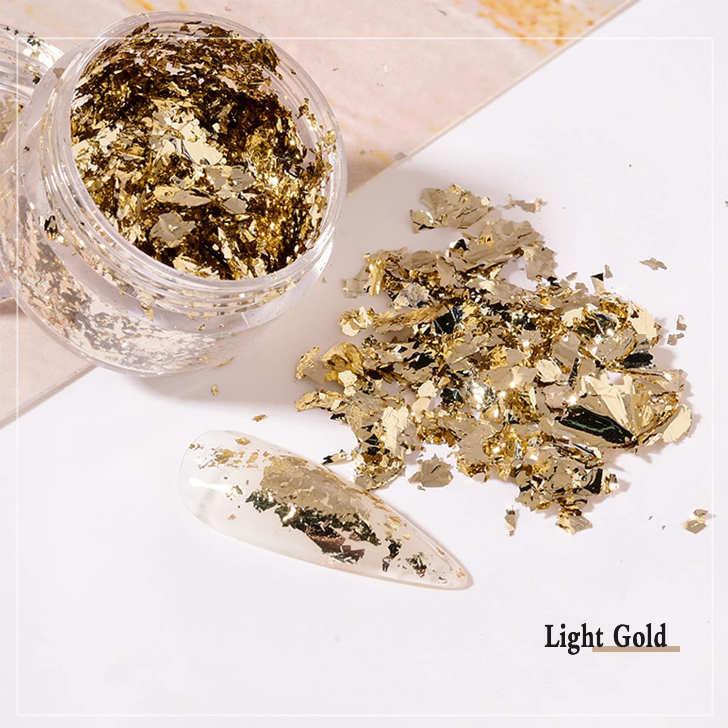 UVANKAUP nail art foil flakes collection for creative designs.