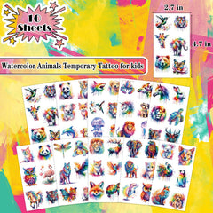 UVUXO tatuajes animales acuarela para mano, diversión duradera en el juego