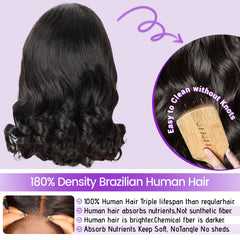 UVVUVV 4x4 lace-front body wave wig pre-cut for everyday wear