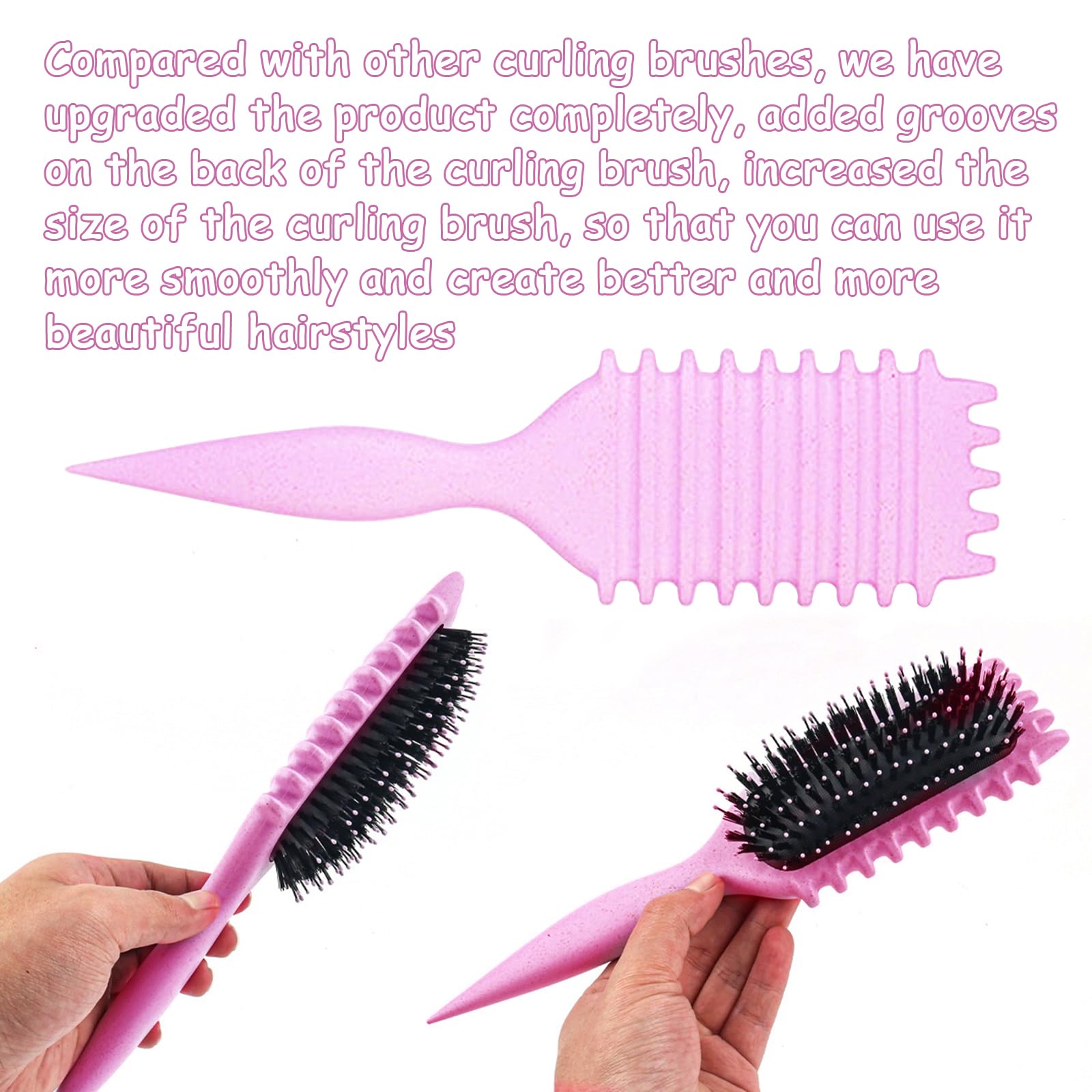 UVZNUMG curl defining brush ergonomic grip reduces hand strain during styling