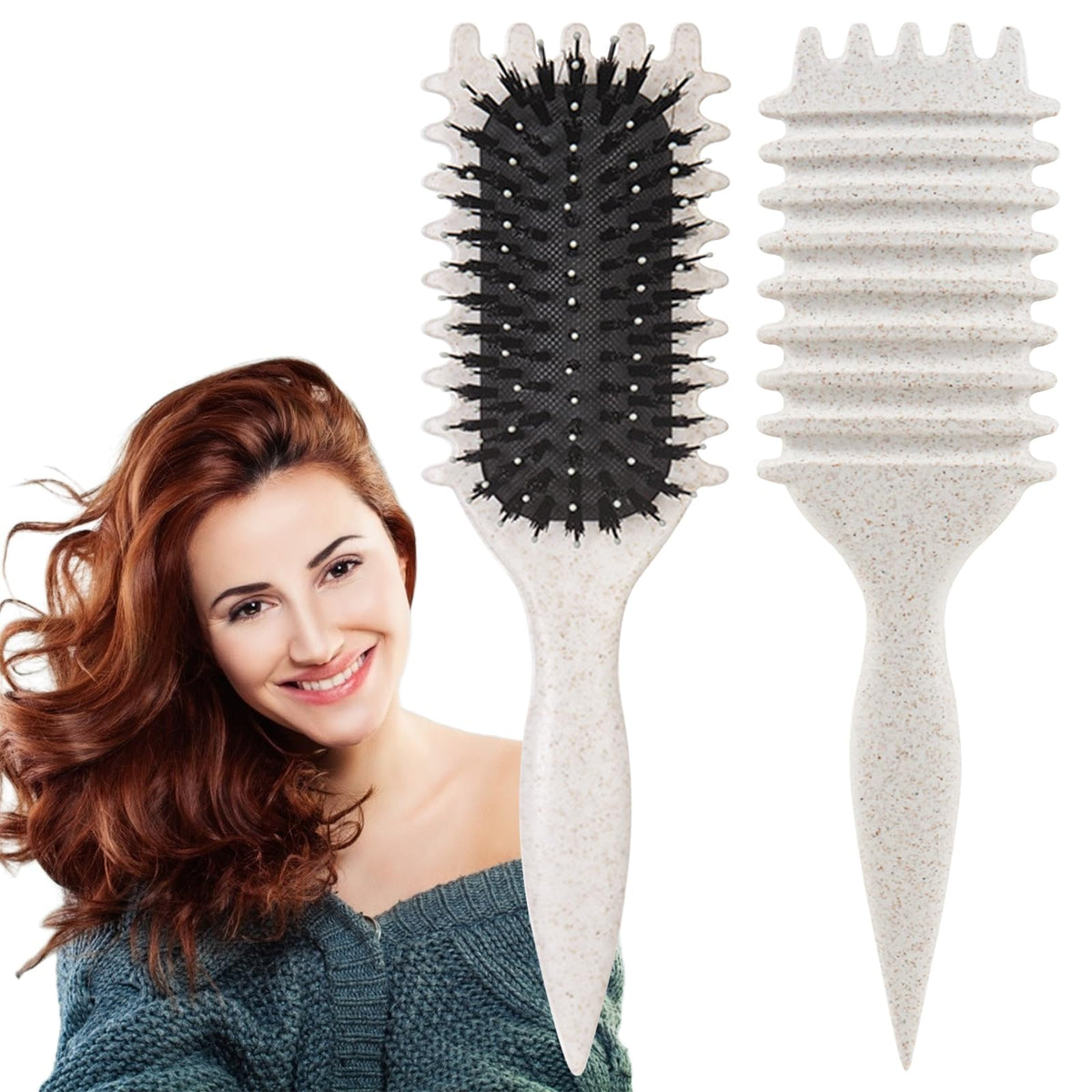 UVZNUMG Curl Defining Brush with ergonomic handle for smooth detangling
