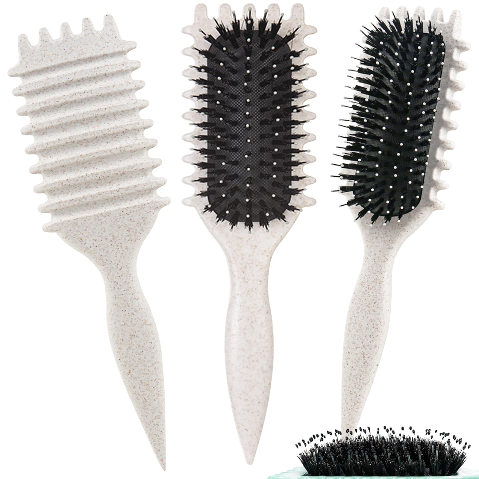 UVZNUMG Curl Defining Brush with soft bristles minimizes snag and breakage