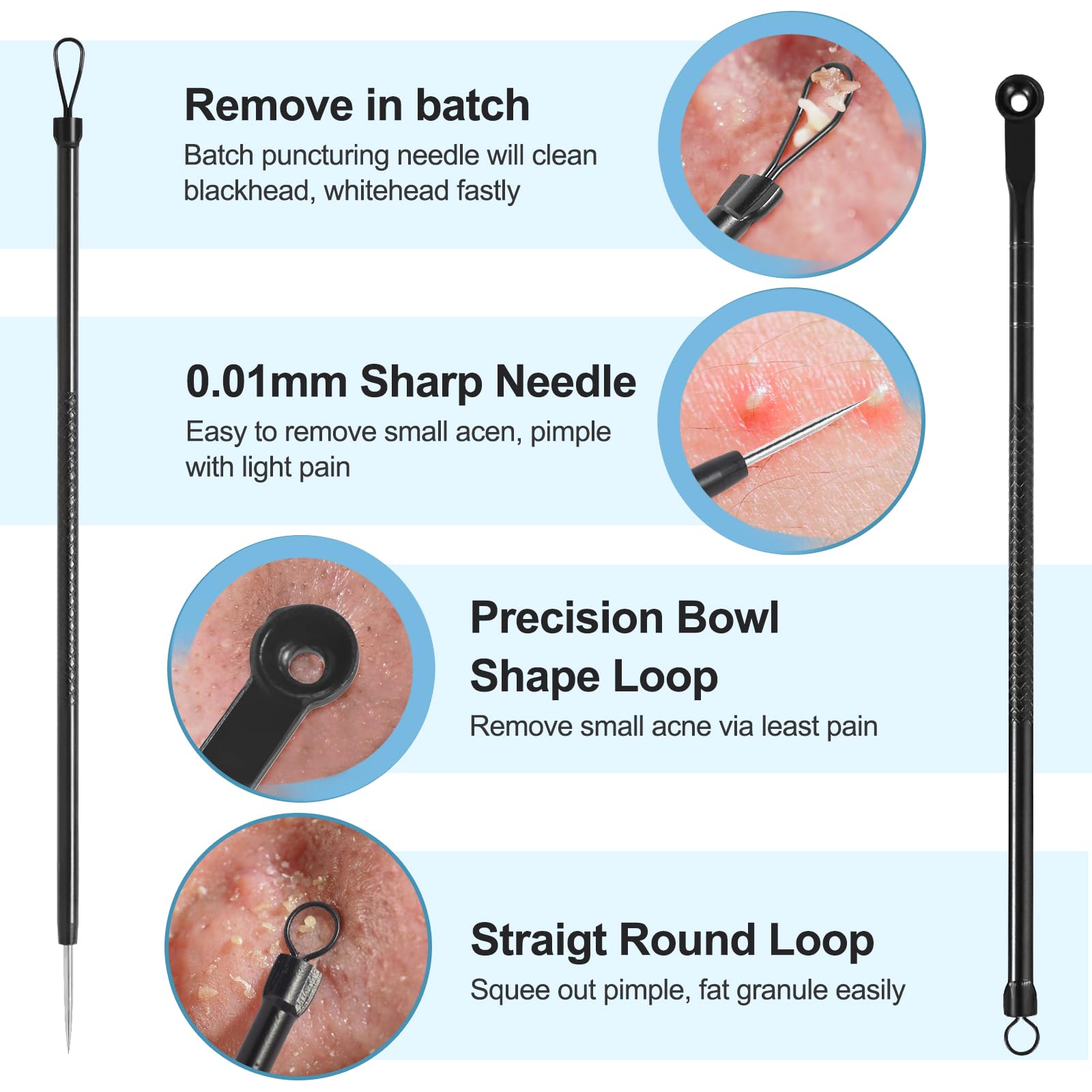 UWOIST sterilized tips close-up emphasizing safe at-home use.