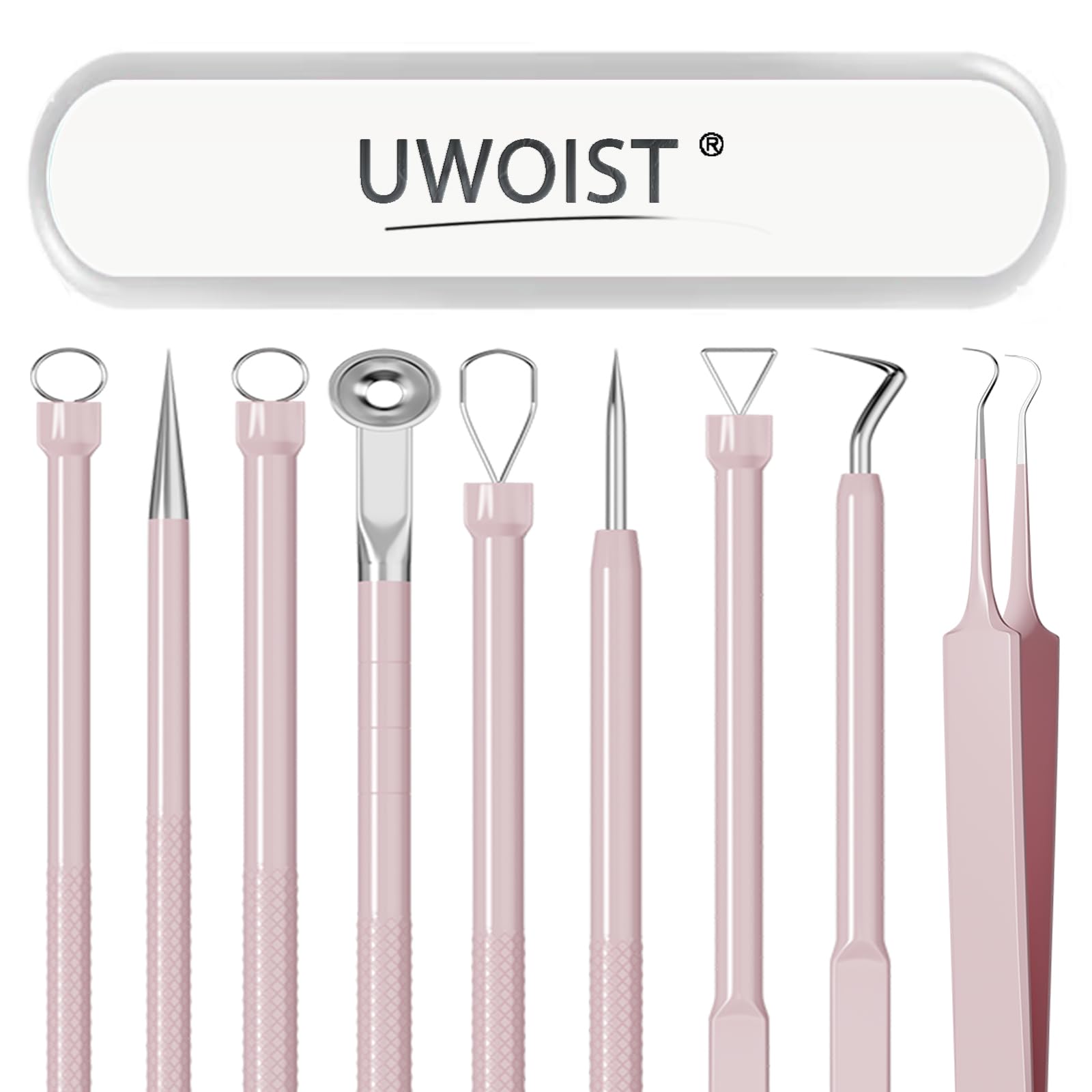 UWOIST pimple popper tool kit with 5 pieces for at-home acne care