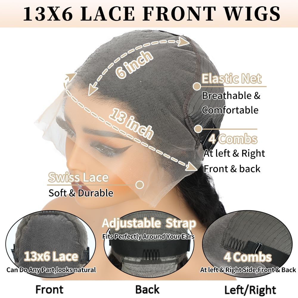 UYGLJK 32-inch wig cap with adjustable straps and elastic band for secure fit.