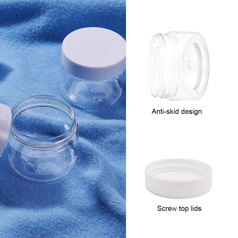 Uyuxxu round jars perfect for crafts, slime, cosmetics, and travel.