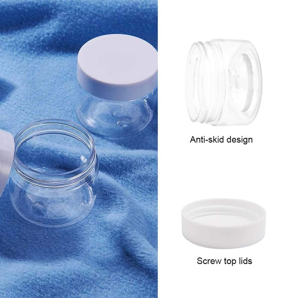 Uyuxxu round jars perfect for crafts, slime, cosmetics, and travel.