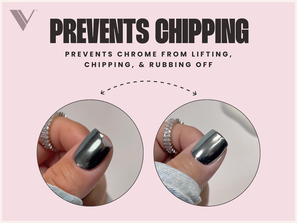 Adherencia máxima con V Beauty Pure para un cromado duradero.