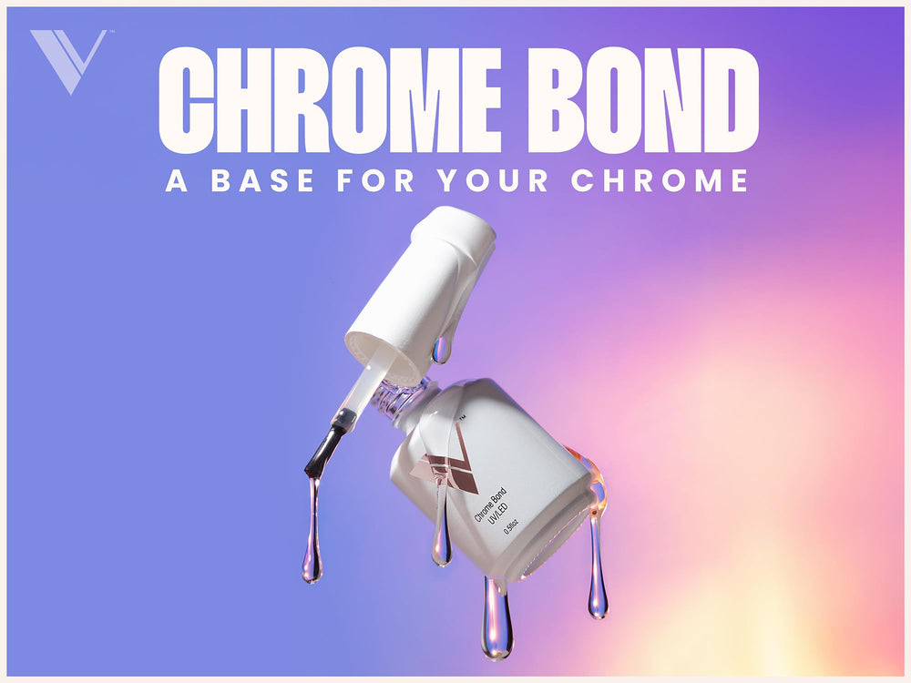 V Beauty Pure bond cromado facilita la adherencia del polvo cromado para uñas.