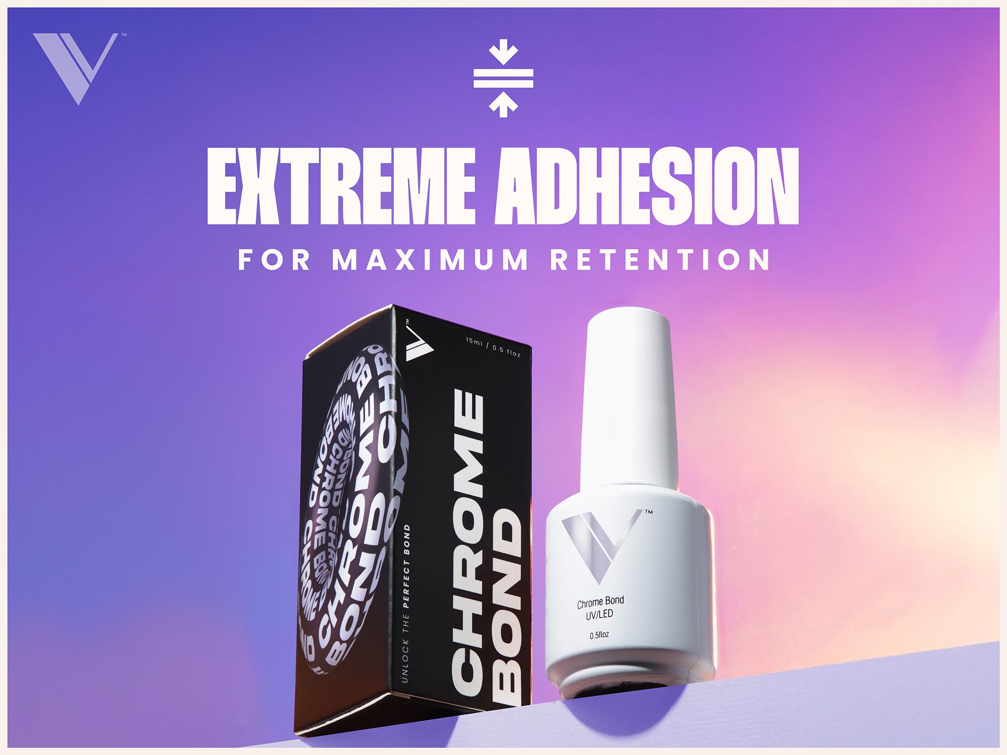 Brillo cromado intenso con V Beauty Pure para un efecto espejo.