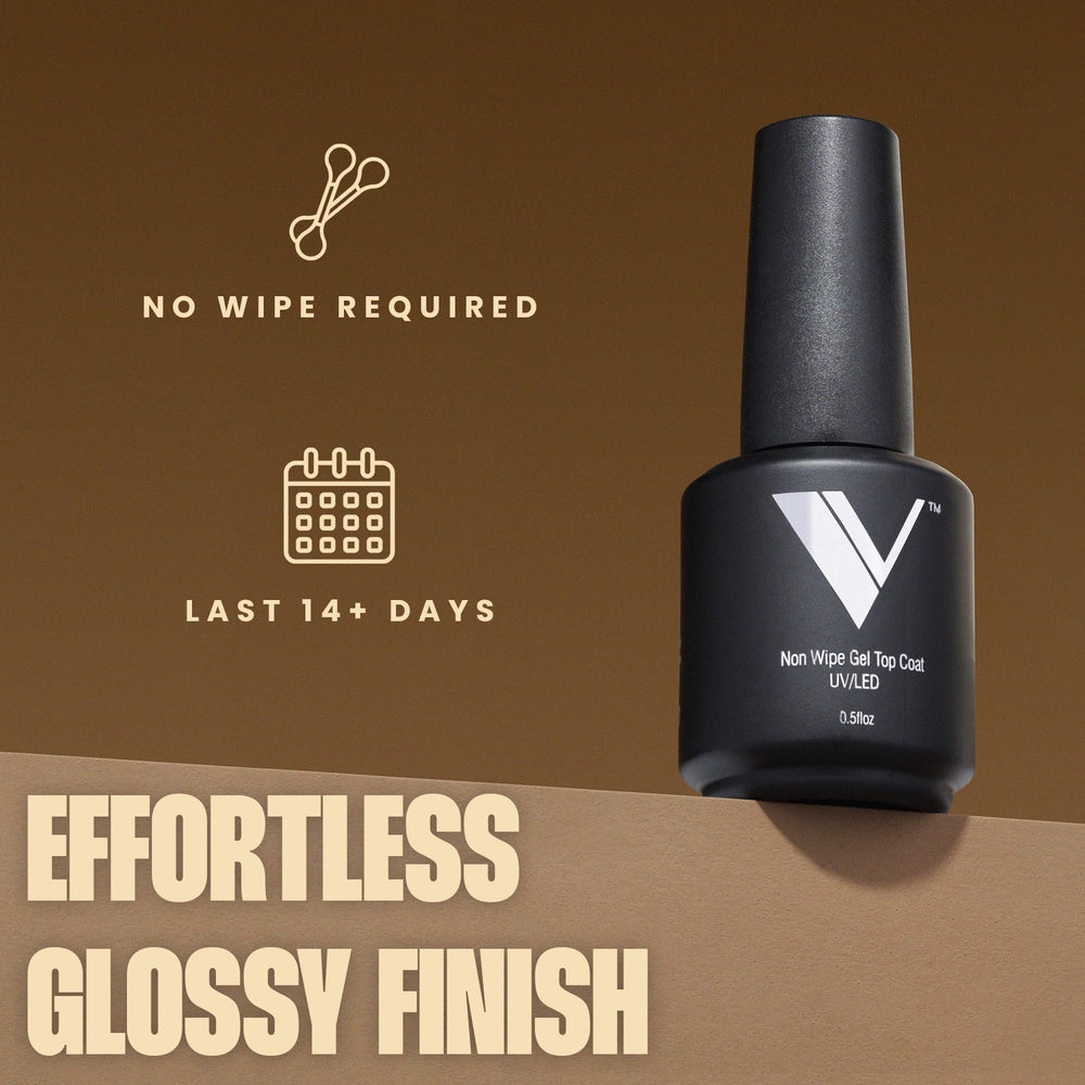 V Beauty Pure No Wipe Gel Top Coat: aplicación suave y rápida.