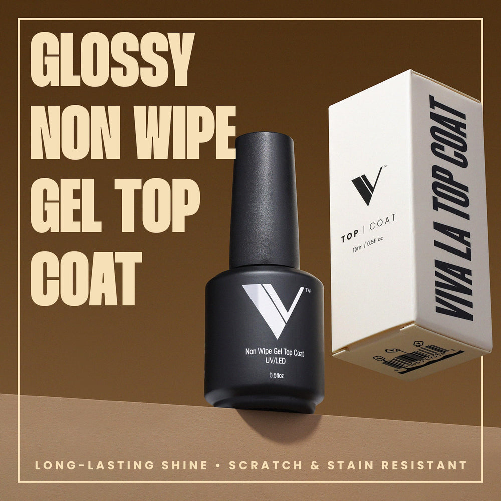 V Beauty Pure No Wipe Gel Top Coat: brillo intenso para manicura.