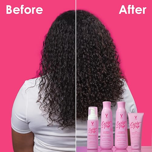Composición de V&Co Curly Pop Mousse con peptidos para fortalecer y sellar hidratación